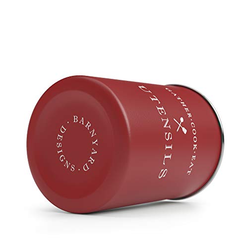 Barnyard Designs Metal Kitchen Utensil Holder for Countertop, Farmhouse Kitchen Utensil Holder