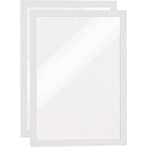 Durable Magnetic Frame Duraframe A4, Pack of 2, White, Self-Adhesive