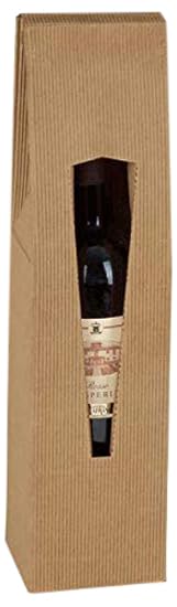 Propac z-bota1 F Bottle Box with Handle Spotty Grosgrain Ribbon, Vertical, 9 x 9 x 37 cm, Pack of 50