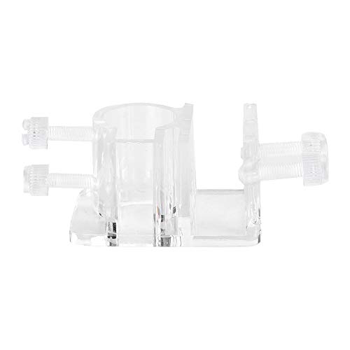 Water Pipe Fixation Clamp, Acrylic Transparent Aquarium Fish Tank Water Pipe Rack Single Hole Hose Fixing Clamp Tank Accessories(21mm)