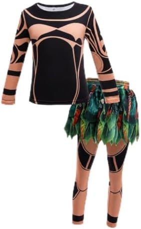 Disfraz de Moana Maui para niños, traje de baño de manga corta
