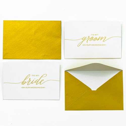Confetti! Set of 2 Wedding Card to Your Bride and/or Groom on Your (Our) Wedding Day - Love Note to Future Husband or Wife Card Keepsake Love Note Before I Do (Card For Bride & Groom)
