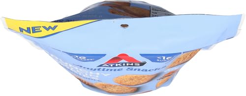 ATKINS ANYTIME SNACKS, BITE-SIZED PROTEIN COOKIES, SNICKERDOODLE, CRISPY & CRUNCHY, 8G PROTEIN, 1G NET CARBS, <1G SUGAR, GOOD SOURCE OF FIBER