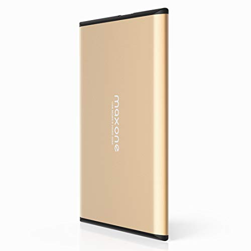 Maxone 160GB External Hard Drive Portable 2.5'' Ultra Slim HDD Storage USB 3.0 Compatible with PC, Laptop, Gold