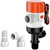 SEAFLO 13D Series 1100 GPH Livewell Pump - Short Tee, 12V, 1 Inch Outlet, 12 ft Head, 4A, Anti Airlock, Cartridge Motor, Marine Baitwell Aerator Pump, 4 Year Warranty