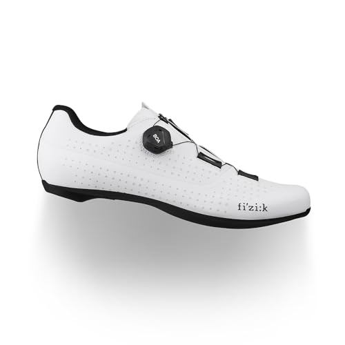 Fizik Men’s Tempo Overcurve R4 Wide Road Cycling Shoes, White, 8.5