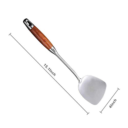 LOVOE Stainless Steel Wok Spatula, Wok Chuan Spatula with Heat