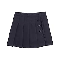 Nautica Girls Size' School Uniform Pleated Scooter, Navy Ruffle, 18 Plus