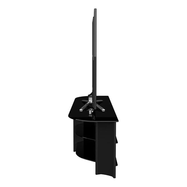 AVF FS1500VARWB-A VARANO TV STAND WITH BLACK GLASS SHELVES, AND BLACK WOOD LEGS. FITS MOST (NOT ALL) TVS IN THESE SIZES: 30″, 32″, 37″, 39″ 40″ 42″ 46″, 47″ 49″, 50″, 52″, 55″, 60”, 65”, 70″.