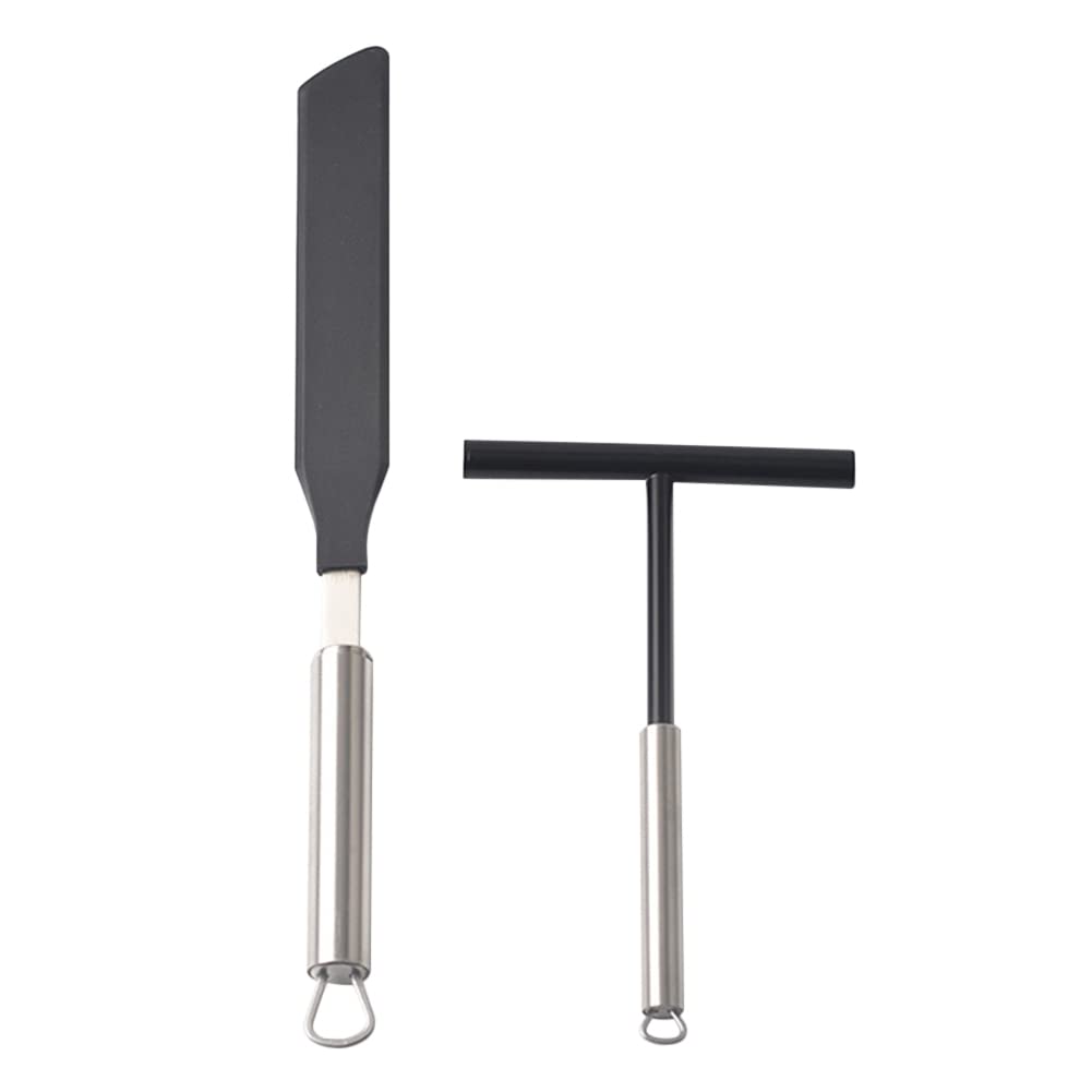Wiedfedy 304 Stainless Steel French Crepe Spreader Pancake Like Batter Spreading Tool for Kitchen +