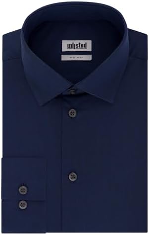 kenneth cole unlisted men's dress shirt slim fit solid Amazon.com: Kenneth Cole Unlisted Men's Solid Dress Shirt, Black/Graphite,  14
