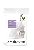 simplehuman, White, Code R Custom Fit Drawstring