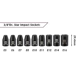 MIXPOWER 3/8" Drive Master Hex Bit Impact Socket
