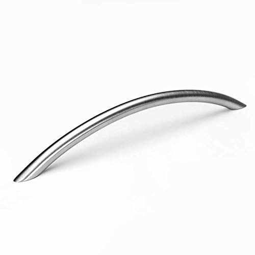 VIBORG (6 Pieces Solid SUS304 Stainless Steel Modern Kitchen Cabinet Cupboard Door Handles Pull Wardrobe Vanity Dresser Drawer Handle Pulls Nickel Brushed SA-723B (Hole-to-Hole: 192mm)