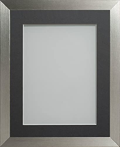 Frame Company Simpson Range Silver 12x10 inch Frame With Grey Mount for 10x8 inch *Choice of Sizes* Fitted with Real Glass — image 1