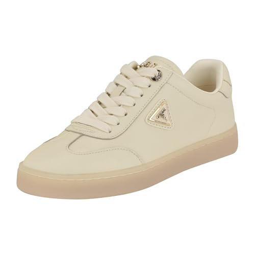 Guess Women's Jazlie Sneaker, Ivory Leather 150, 11