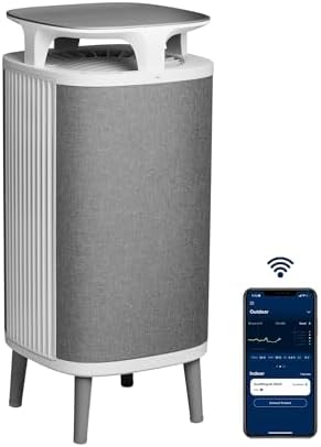 Purificador de ar silencioso blueair dustmagnet 5240i hepa para até 48m², cinza