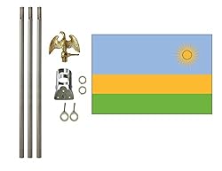 Rwanda 3x5 ft Outdoor Flag and Flag Pole