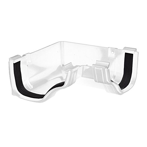 Polypipe OGEE ROG13 Extra Capacity Gutter Internal 90 degree Angle WHITE 130 x 70mm