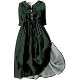 Casual Dresses for Women 2024 Spring Summer Japanese Cranes Plus Size 3/4 Sleeve A-Line Trendy Loose Dresses