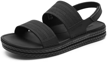 Sandali Donna Impermeabili Piatti,Nero,39