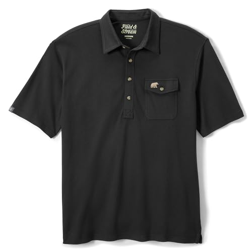 Field & Stream Men's Flying Birdie Polo, Black, 2X-Large