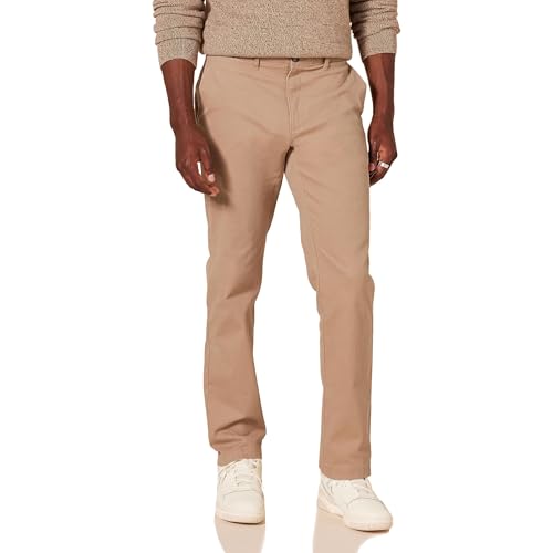 Amazon Essentials Men's Slim-Fit All-Day Stretch Casual Chino Pant, Dark Khaki…