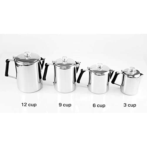 GSI Glacier Stainless Coffee Perk Cup, 9 Cup