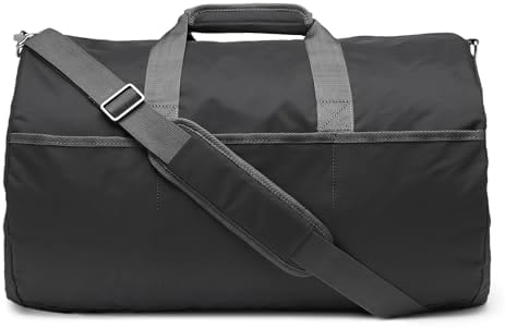 Grand Sac de Voyage Pliable en Nylon de 50,8cm pour Le Voyage, Rangement avec Poches Zippées, Capacité de 13,6kg, Noir