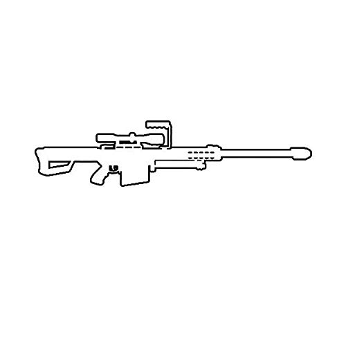 Adesivi (2x) Barrett M82A1 .50 Cal – Adesivi In Vinile Per Fucile Di Precisione, 7 Pollici
