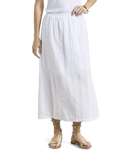 Splendid Women's Woven Jacquard Midi Skirt, White, X-Small