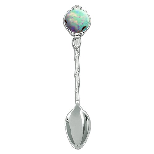 Opal Gemstone Picture (Image Only) Novelty Collectible Demitasse Tea Coffee Spoon