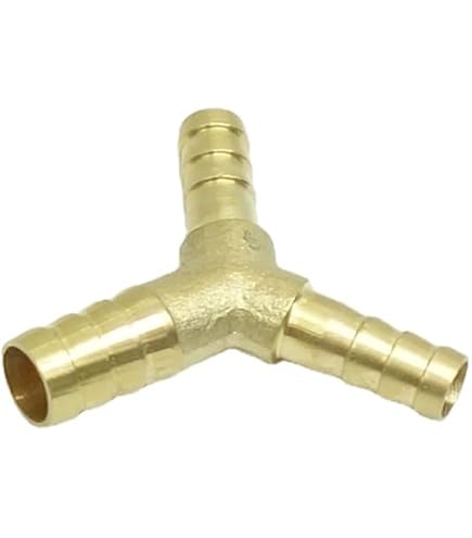 3Pcs Y-3 Way Brass Hose Barb Fitting – 1/8" Splicer For Fuel, Water, Gas, Air