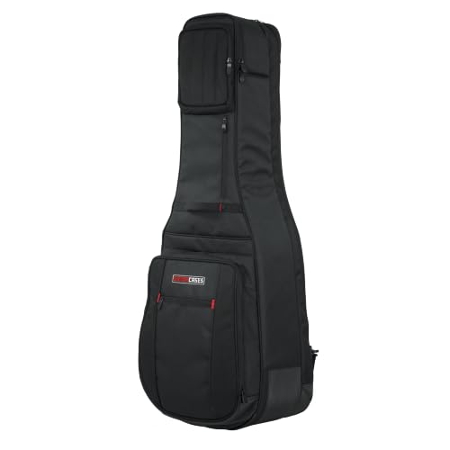 Gator Cases Doppel-Softcase für Zwei Gitarren, eine Akustik- und eine E-Gitarre, Ultimate Pro Go, schwarz (G-PG-ACOUELECT)