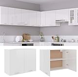 vidaXL High Gloss White Kitchen Cabinet Storage Shelf Organiser 80x31x60cm view 5