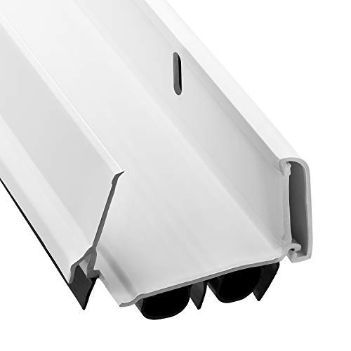 Photo 1 of ***broken***KS Hardware,Patent Pending, Adjustable Double Bubble Door Sweep, Draft Stopper, Under Door Seal for Exterior Doors, 1 3/4" x 42", White (42 inch)***broken***