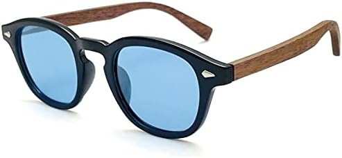 Retro Vintage Johnny Depp Style Sunglasses – Black Acetate Frame, Red Lenses, UV400 Protection (Unisex) - View #4