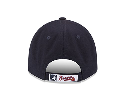New Era MLB Atlanta Braves Road The League 9FORTY Adjustable Cap, One Size, Navy