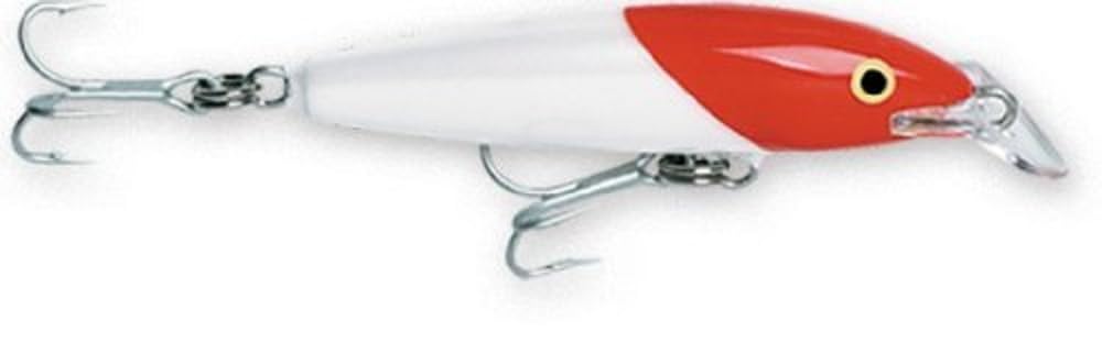 Rapala Floating Magnum Lure with Two No. 4/0 Hooks, 2.7-3.3 m Swimming Depth, 18 cm Size, Red Head