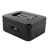 KYODOLED Medium Metal Cash Box with Combination