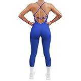 OMKAGI Women Strappy Backless One Piece Jumpsuits