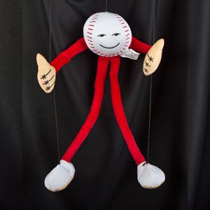 Sunny Toys WB3324 16 In. Baseball Small Marionette