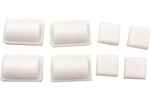 White 8 in 1 Screw Rubber Feet Kit Cover Set for WII Console White Accessories