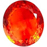 130 Ct Natural Mexican Fire Opal Red Orange Oval Cut AAA Certified Gemstone