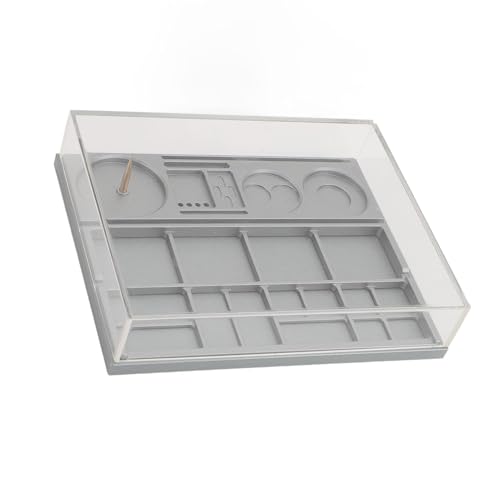 Zunate Watch Parts Organizer, Watch Movement Tray Dust Cover, Watch Parts Storage Box Craft Organizer for Screw Parts Repair Tool Household Multifunction Watchmaker Watch Movement Tray