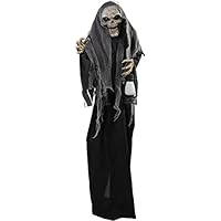 Haunted Hill Farm 71-in. Lampa Solais The Animated Gruesome Reaper with Lantern | Indoor or Covered Outdoor Halloween Decoration | Battery Operated | Festive Holiday Decor | HHRPR-24FLSA Haunted Hill Farm 71-in. Lampa Solais The Animated Gruesome Reaper with Lantern | Indoor or Covered Outdoor Halloween Decoration | Battery Operated | Festive Holiday Decor | HHRPR-24FLSA