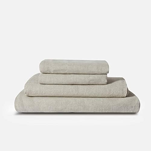 Sijo Premium Stone Washed 100 French Linen Bed Sheet Set, Small Batch