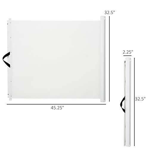 PawHut Retractable Mesh Pet Safety Barrier Gate, Flexible and