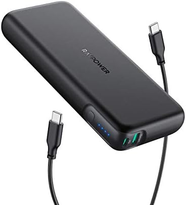 Portable Charger USB C RAVPower 20000mAh Power Bank 60W PD3.0 Fast Charging Compact Battery Pack Laptop Charger for MacBook Pro Dell XPS iPad Pro iPhone 12 Pro Mini Switch (Charger Not Included)