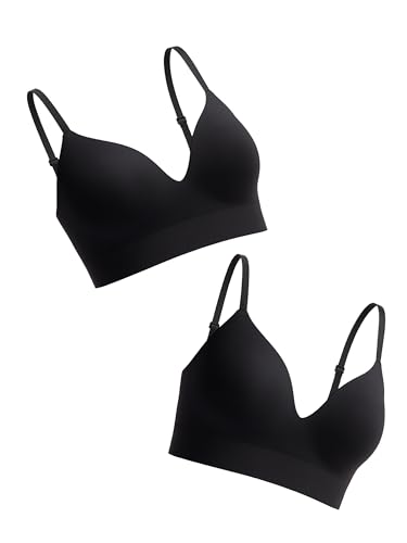 SHAPERMINT Seamless Wireless Bras for Women Full Support - Comfortable Bralette with Lift - Push Up Bra